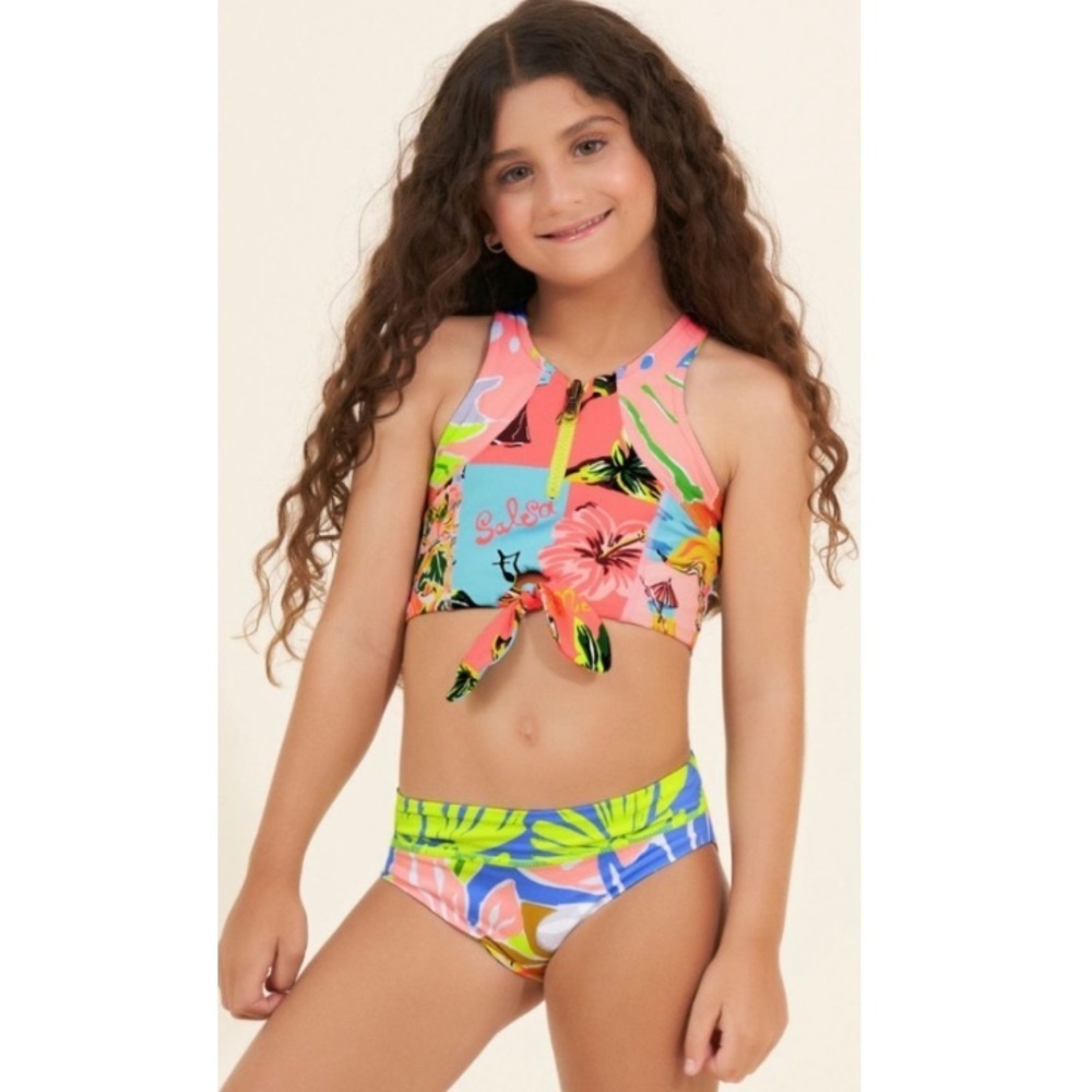 👧 Maaji Girls Havana Reversible Bikini- Size 4.